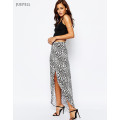 Wrap Animal Print Maxi Long Skirt para Mujeres